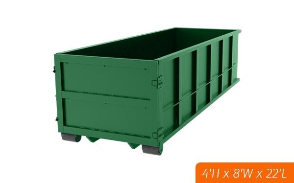 if you need to extend your rental period for our twenty-yard dumpsters, please contact us as soon as possible so we can arrange for continued service